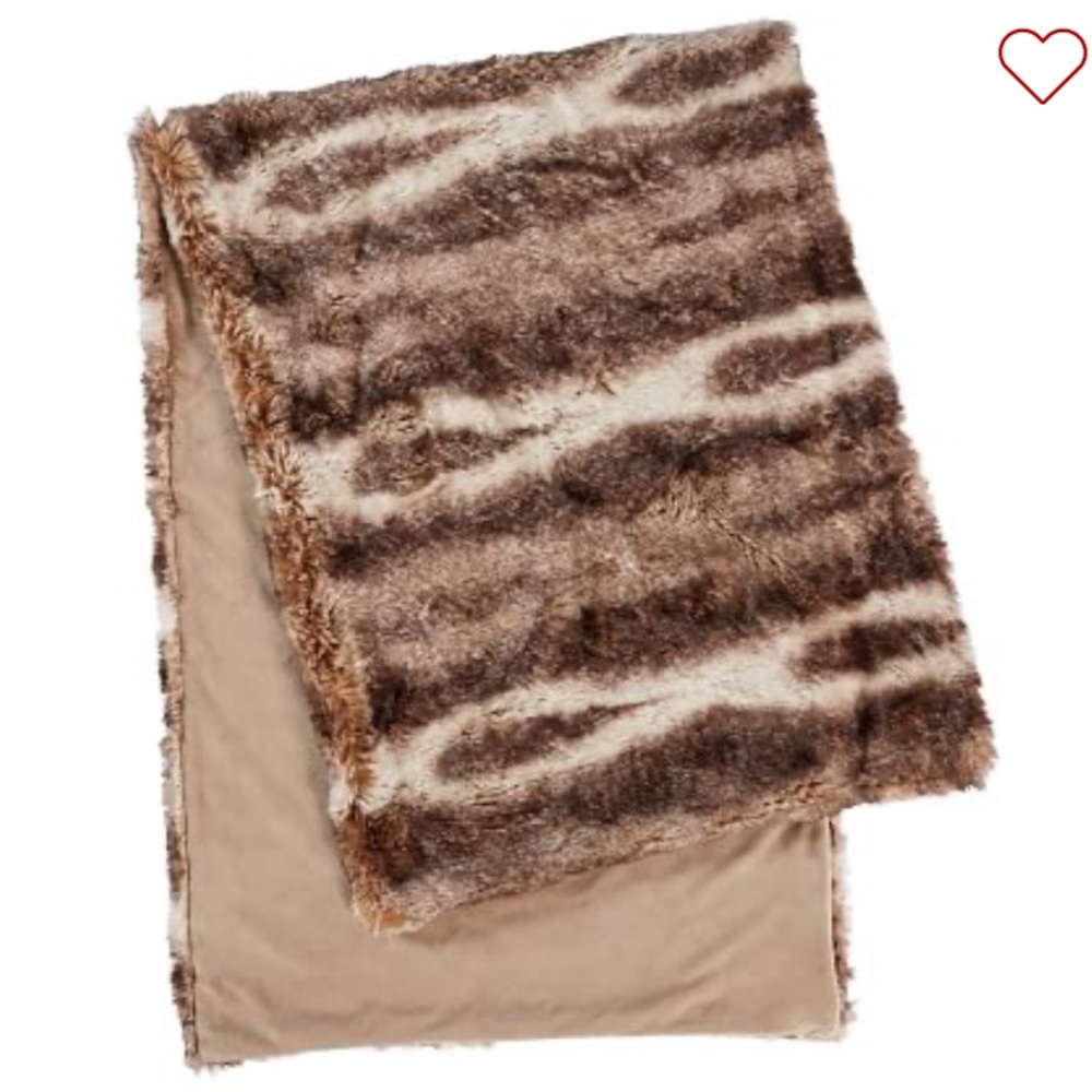 NWOT Pottery Barn Faux Fur Centerpiece Table Runner